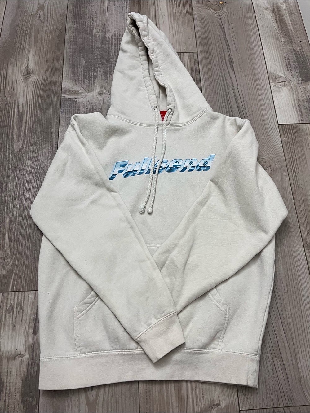 White Logo Hoodie - Men